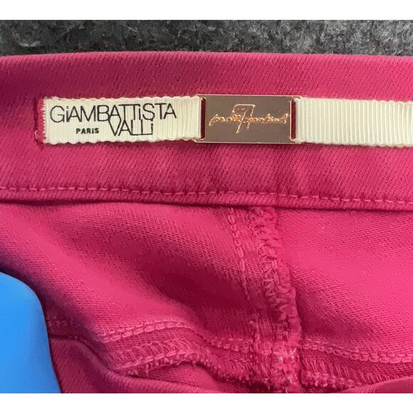 NWT GIAMBATTISTA VALLI x 7 FOR ALL MANKIND Pink Cotton Side Zipper Pants 26 - Picture 4 of 6